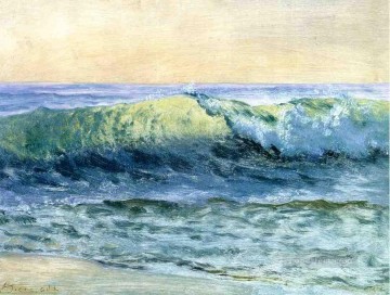 La ola luminismo paisaje marino Albert Bierstadt Beach Pinturas al óleo